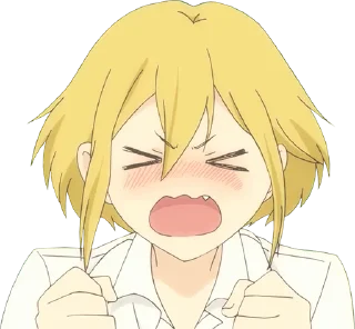 😳 emoji Tanaka-kun wa Itsumo Kedaruge - @bourros Telegram sticker 21 of 40