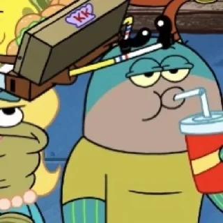 😐 emoji ‘Bikini Bottom | @iStickerLand, Telegram sticker 18 of 110