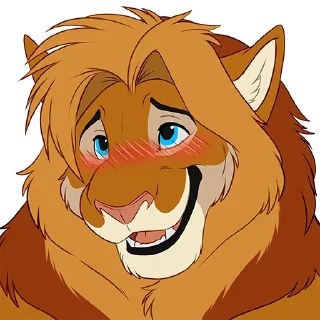 😊 emoji MafunDi the elvish Lion Telegram sticker 17 of 30