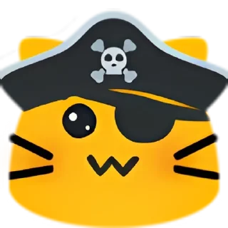 🏴‍☠️ emoji blobcats2 by @kouseki Telegram sticker 6 of 120