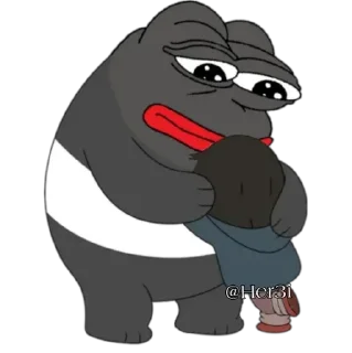 🐸 emoji PePe <5> 🐸  -  [ @Pepe_Her3i ] Telegram sticker 14 of 120