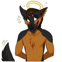 😇 emoji Raven Telegram sticker 7 of 72