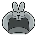 😨 emoji Spoiled Rabbit \Facial\ [@Stikeram] [SeRaMo.iR] Telegram sticker 24 of 41