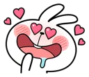 😍 emoji Spoiled Rabbit \Facial\ [@Stikeram] [SeRaMo.iR] Telegram sticker 12 of 41