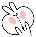 😵 emoji Spoiled Rabbit \Facial\ [@Stikeram] [SeRaMo.iR] Telegram sticker 22 of 41