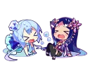 😫 emoji Cutie Chibi Aoki Lapis & Merli Telegram sticker 13 of 41