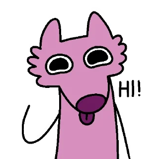 👋 emoji Stupid Pink Dog 2 Telegram sticker 5 of 35