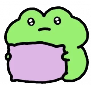 😴 emoji Cutesy frog @toobittertoeatcookies Telegram sticker 10 of 52