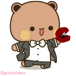 💍 emoji Panda & Bear 🌸@pinkstickers🌸 Telegram sticker 14 of 65