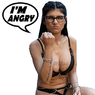 😤 emoji @STIKERFORALL 🇬🇧MIA KHALIFA Telegram sticker 16 of 20