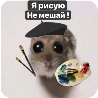 🎨 emoji Хомячки 🤍 Telegram sticker 6 of 18
