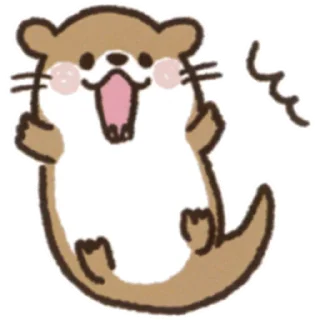 😱 emoji Chinese Otters Telegram sticker 12 of 15