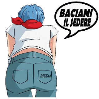 💋 emoji @STIKERFORALL 🇮🇹BULMA Telegram sticker 16 of 35