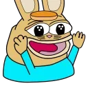 😃 emoji Bunny PePe | @QStickers Telegram sticker 6 of 16