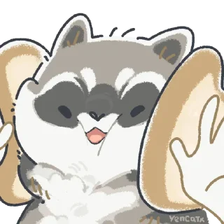 🍞 emoji Cute Raccoon by @carlysticker Telegram sticker 7 of 41