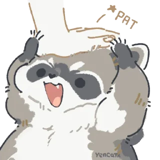 ☺️ emoji Cute Raccoon by @carlysticker Telegram sticker 5 of 41