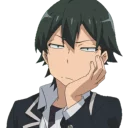 😑 emoji Hachiman Hikigaya Telegram sticker 6 of 14