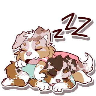 😴 emoji Cooper the Aussie Telegram sticker 19 of 50