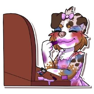 💄 emoji Cooper the Aussie Telegram sticker 15 of 50