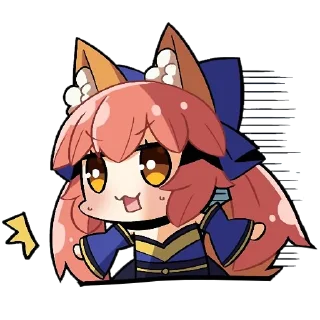 😨 Tamamo no Mae - by mikumikumiku, стикер Telegram 7 из 42