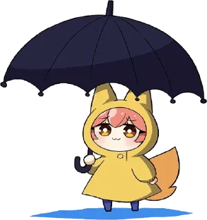 ☔️ Tamamo no Mae - by mikumikumiku, стикер Telegram 15 из 42