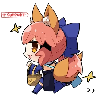 😌 Tamamo no Mae - by mikumikumiku, стикер Telegram 10 из 42