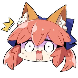 😨 Tamamo no Mae - by mikumikumiku, стикер Telegram 23 из 42