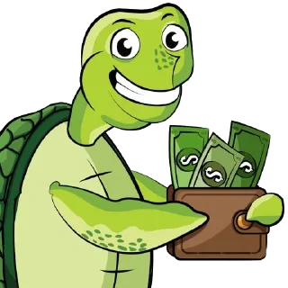 🤑 emoji Fred The Turtle Telegram sticker 9 of 9