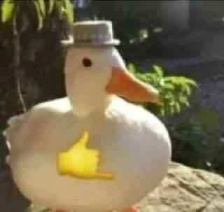 Sticker from Retarded looking crying emoji 2: return of the duck
