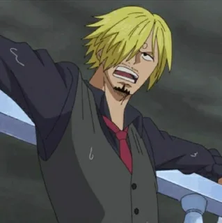 🎷 emoji ◈『 sanji 』◈ @ka_anime_sticker Telegram sticker 9 of 100