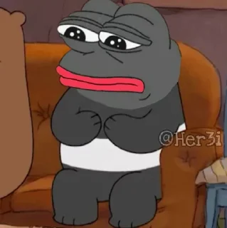 🐸 emoji PePe <5> 🐸  -  [ @Pepe_Her3i ] Telegram sticker 15 of 120