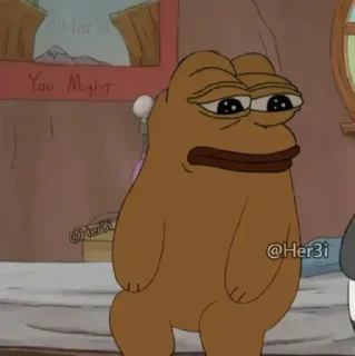 🐸 emoji PePe <5> 🐸  -  [ @Pepe_Her3i ] Telegram sticker 23 of 120