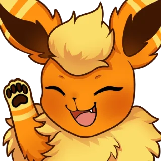 👋 emoji Vovo Flareon Telegram sticker 23 of 47