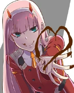 🖤 emoji zero two mood Telegram sticker 14 of 35