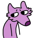 😞 emoji Stupid pink dog Telegram sticker 19 of 46