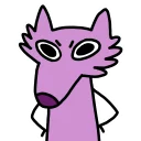 😠 emoji Stupid pink dog Telegram sticker 18 of 46
