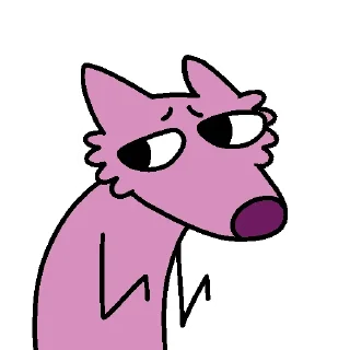 😞 emoji Stupid Pink Dog 2 Telegram sticker 15 of 35