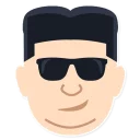 😎 emoji Kim Jong Un says Telegram sticker 16 of 26
