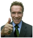 👍 emoji Arnold Schwarzenegger Telegram sticker 5 of 25