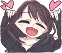 😍 emoji Menhera-chan distorted by @leggendarybitch Telegram sticker 18 of 30