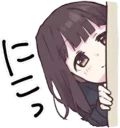😐 emoji Menhera-chan distorted by @leggendarybitch Telegram sticker 14 of 30