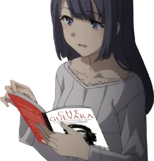 📕 Anime girls holding leftist books, стікер Telegram 3 з 21