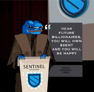 🗣 $SENT MEMEGOD II, стикер Telegram 3 из 120