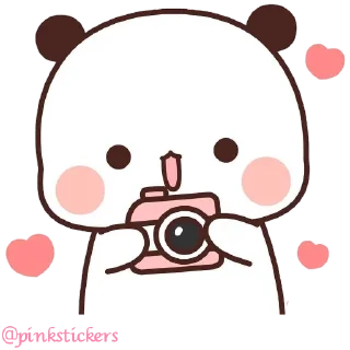 📷 Panda & Bear 🌸@pinkstickers🌸, sticker Telegram 19 sur 65