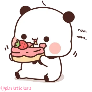 🍰 Panda & Bear 🌸@pinkstickers🌸, sticker Telegram 23 sur 65