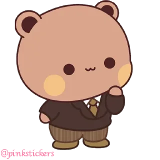 🤔 Panda & Bear 🌸@pinkstickers🌸, sticker Telegram 12 sur 65