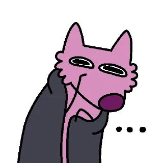 🥱 Stupid Pink Dog 2, стикер Telegram 20 из 35