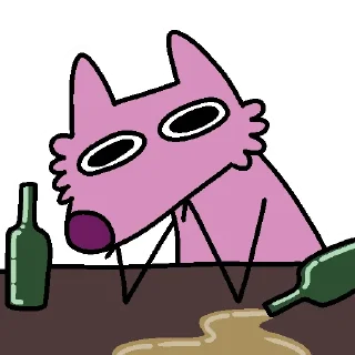 🍺 Stupid Pink Dog 2, стикер Telegram 8 из 35