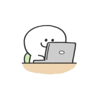 💻 Smile Person Doodles Emoji @SpoiledRabbits, стікер Telegram 17 з 41