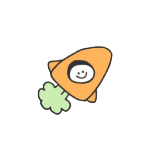 🚀 Smile Person Doodles Emoji @SpoiledRabbits, стікер Telegram 24 з 41